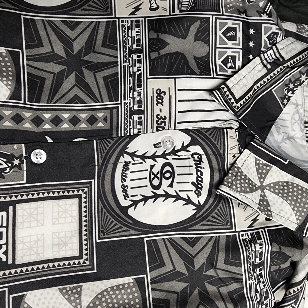 Button down white sox shirt